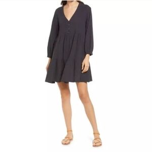 Madewell Navy Blue Lightspun Colette Mini Dress